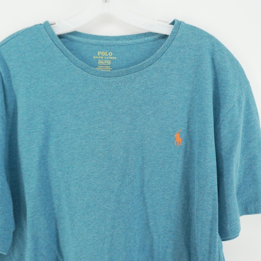 Polo Ralph Lauren T Shirt Mens XXL Blue Heather Short Sleeve Pony Logo